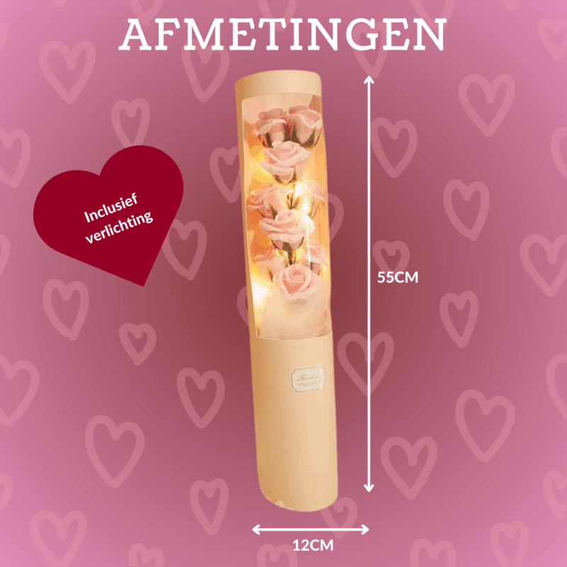 Luxueus Rozenboeket in Geschenkdoos met LED Verlichting - Afbeelding 3