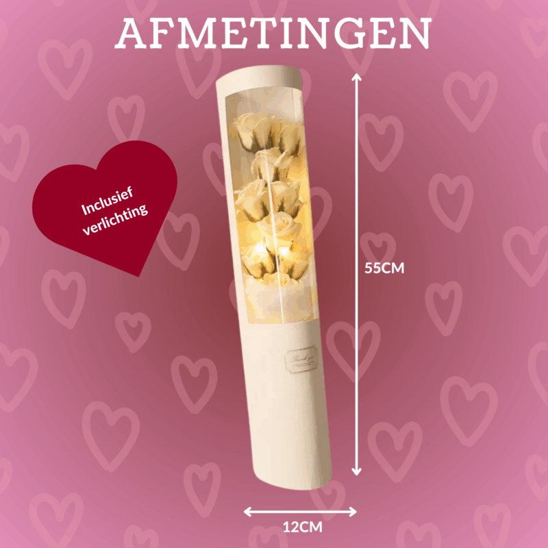 Luxueus Rozenboeket in Geschenkdoos met LED Verlichting - Afbeelding 5