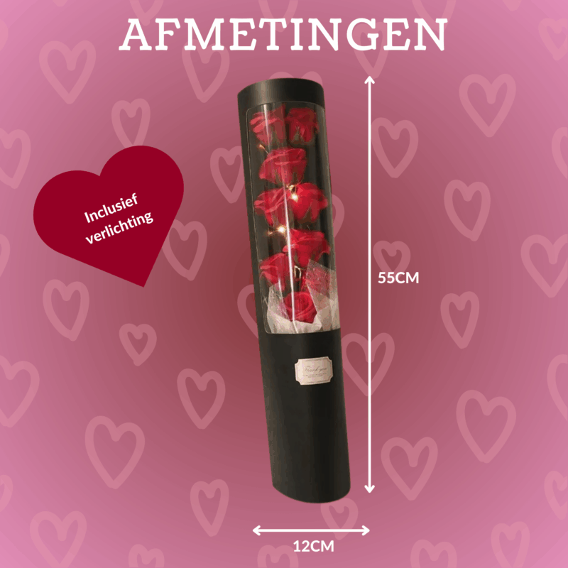 Luxueus Rozenboeket in Geschenkdoos met LED Verlichting - Afbeelding 7