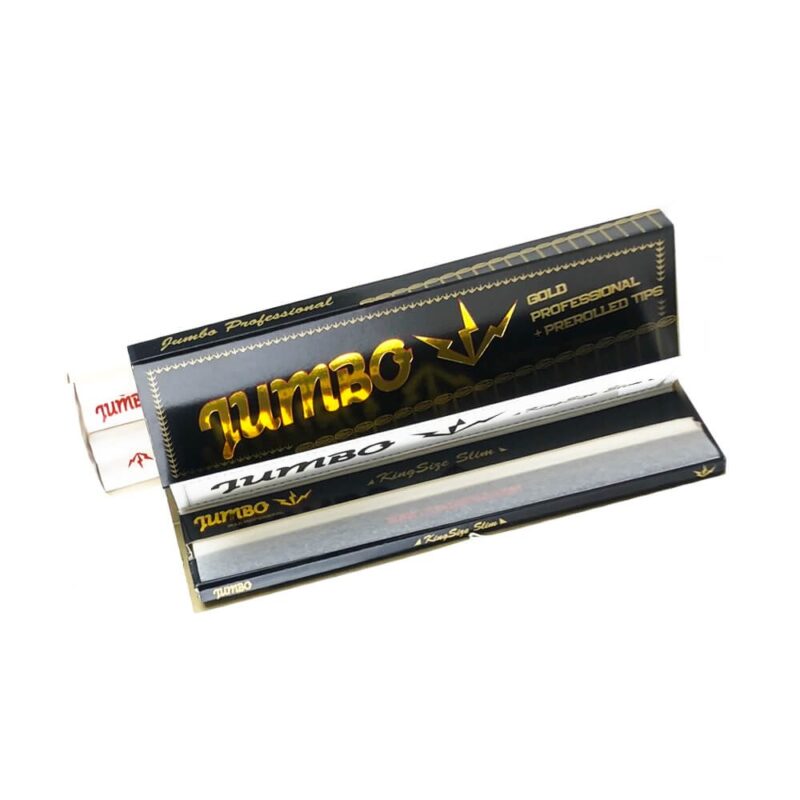 JUMBO Gold Kingsize Slim + Pre-rolled Tips - Afbeelding 2