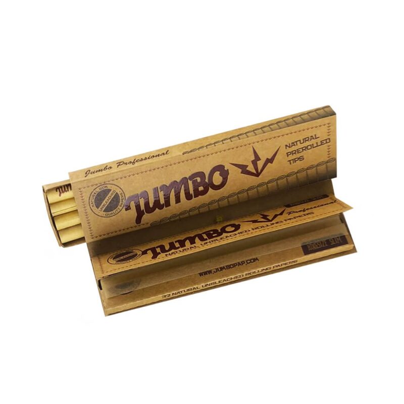 Jumbo Unbleached Rolling Papers + Pre-rolled Tips - Afbeelding 2