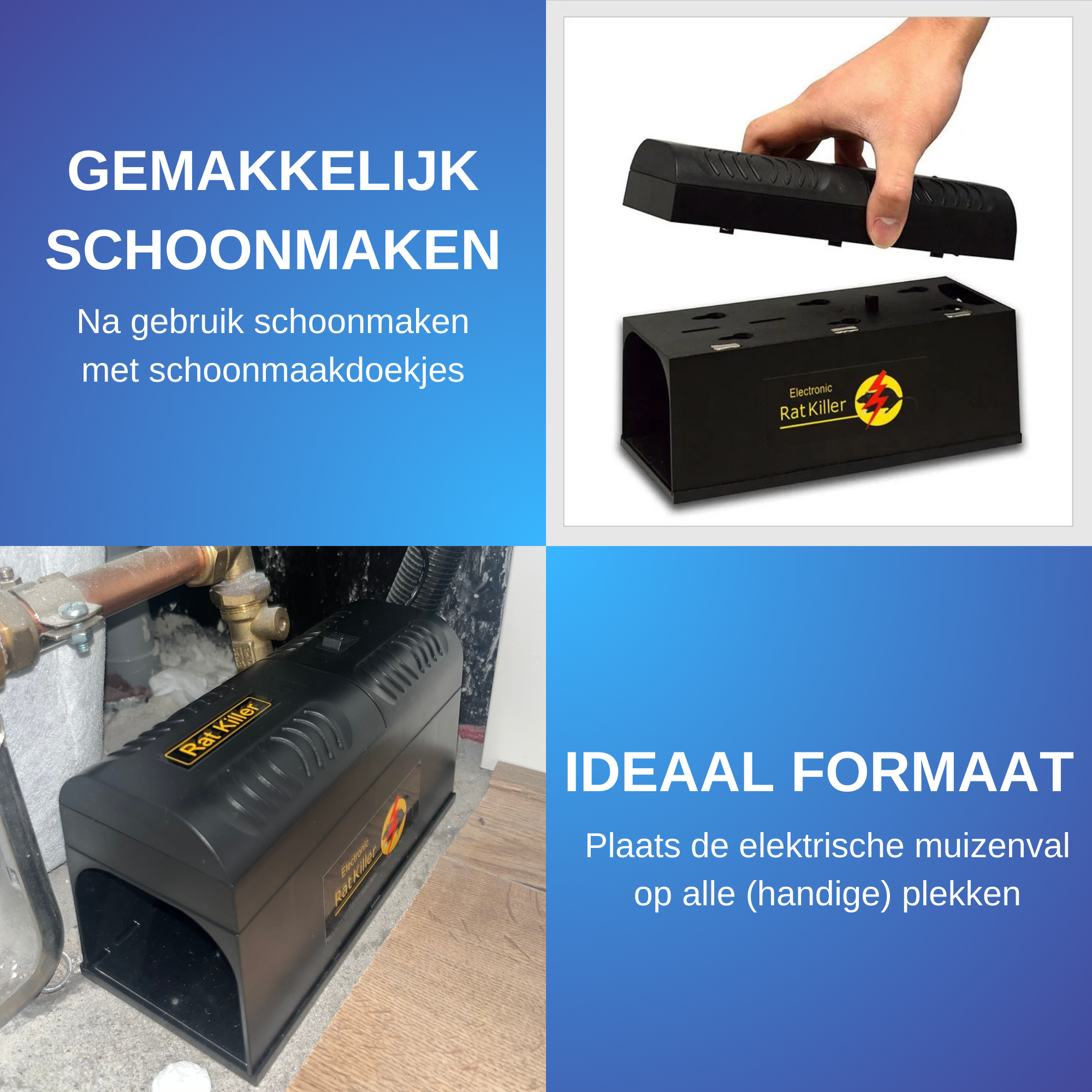 Deluxness® - Elektrische Muizenval - Rattenval - Muizenverjager - Muizenval voor Binnen - voor Buiten - 6000 tot 8000V - Muizenvallen - 100 % Pakkans - Afbeelding 2