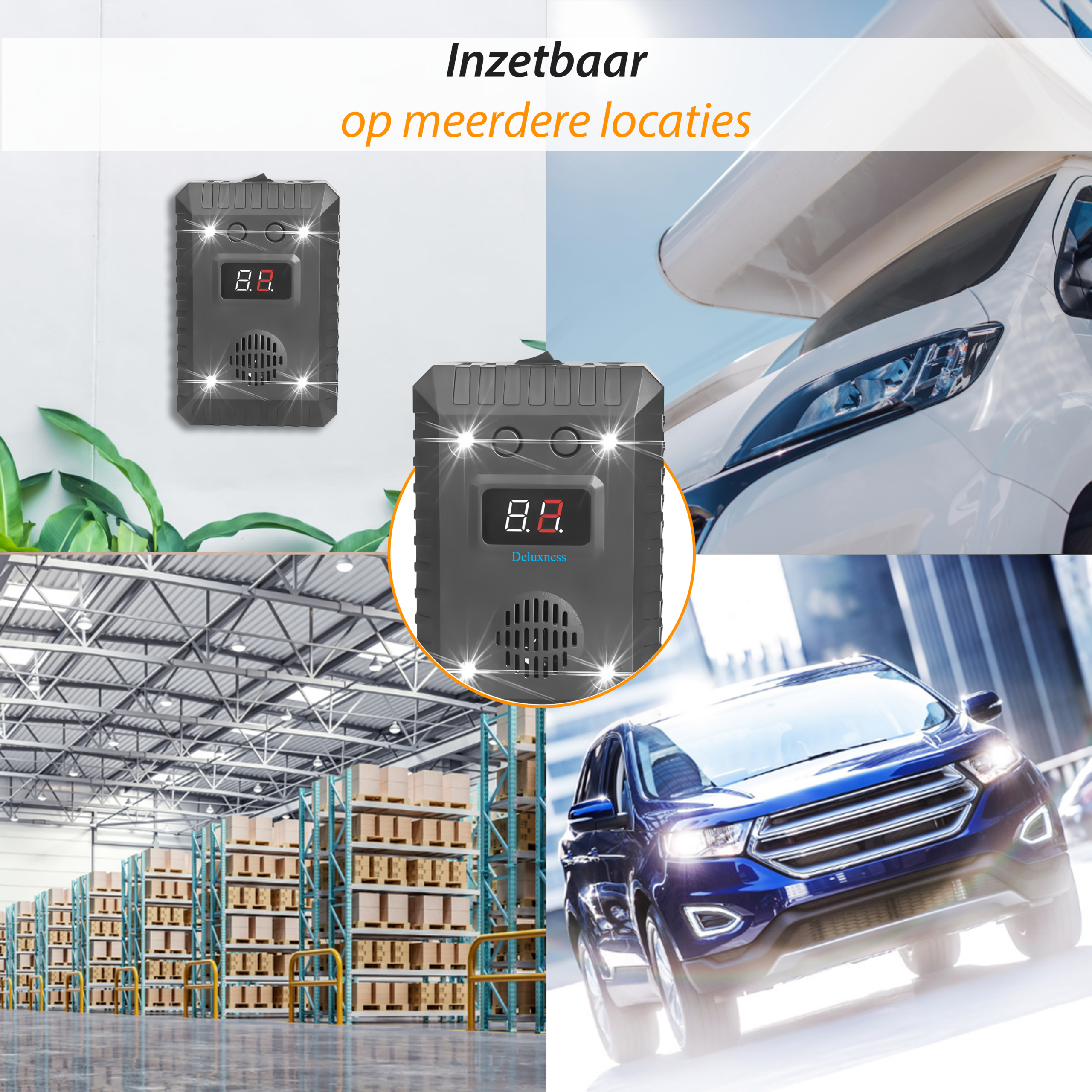 Deluxness®- Verjager - Marterverjager - Ultrasoon voor Auto - Ongedierte Verjager - Marters, Muizen & Ratten - Diervriendelijk - Werkt Op 12V Accu, Batterijen of Netstroom - Voor Binnen of in de Auto - Steenmarter verjager - 1 Stuk - Incl Batterijen - Afbeelding 3
