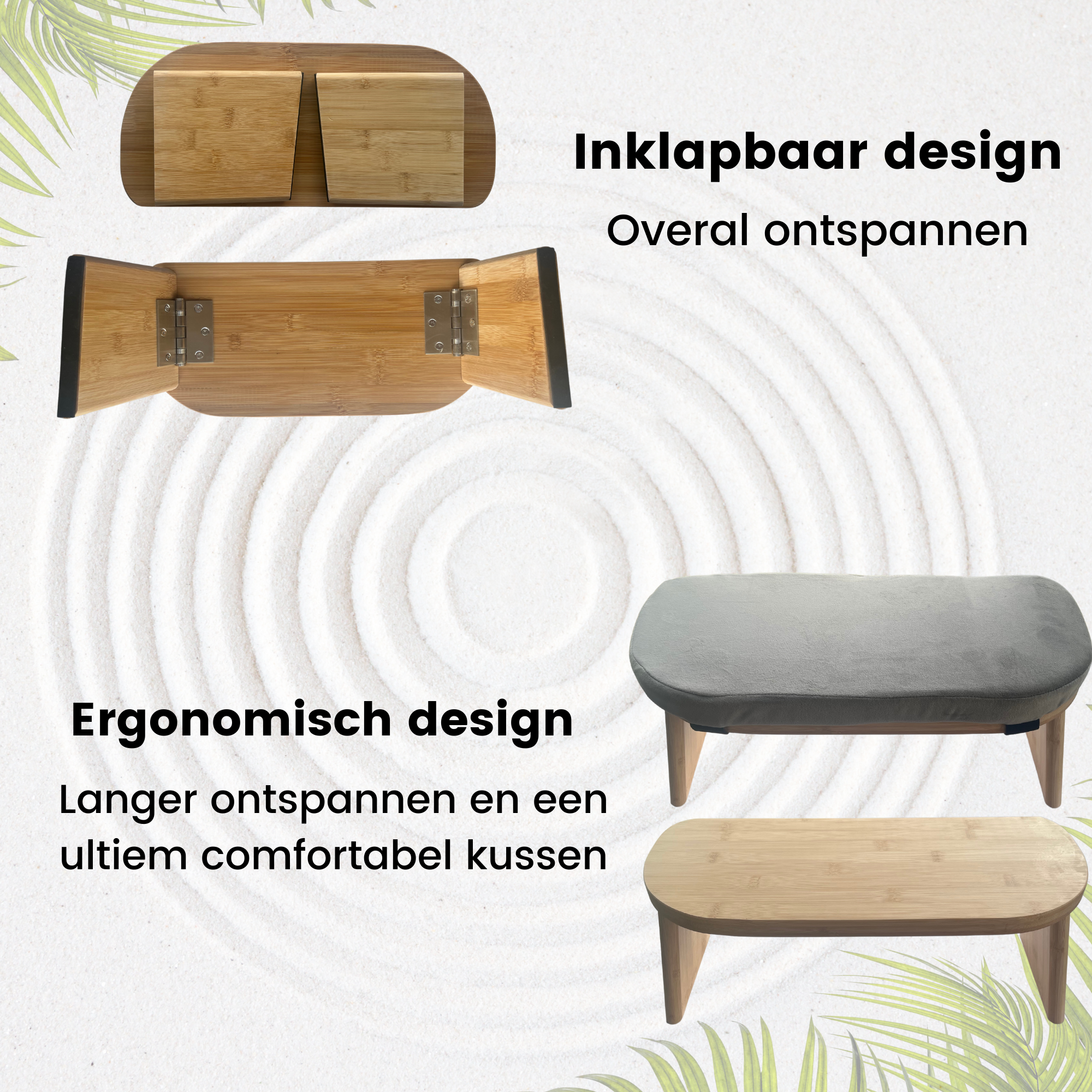 Deluxness® - Meditatiebankje Inklapbaar - 100% Duurzaam - Yoga krukje met Kussen - Draagbare Meditatie Bankje - Meditatie - Meditatiekussen - Meditatiestoel Opvouwbaar - Yoga stoel - Meditatiebankjes - Kruk - Meditatiekruk - Zabuton - Kussen - Afbeelding 3