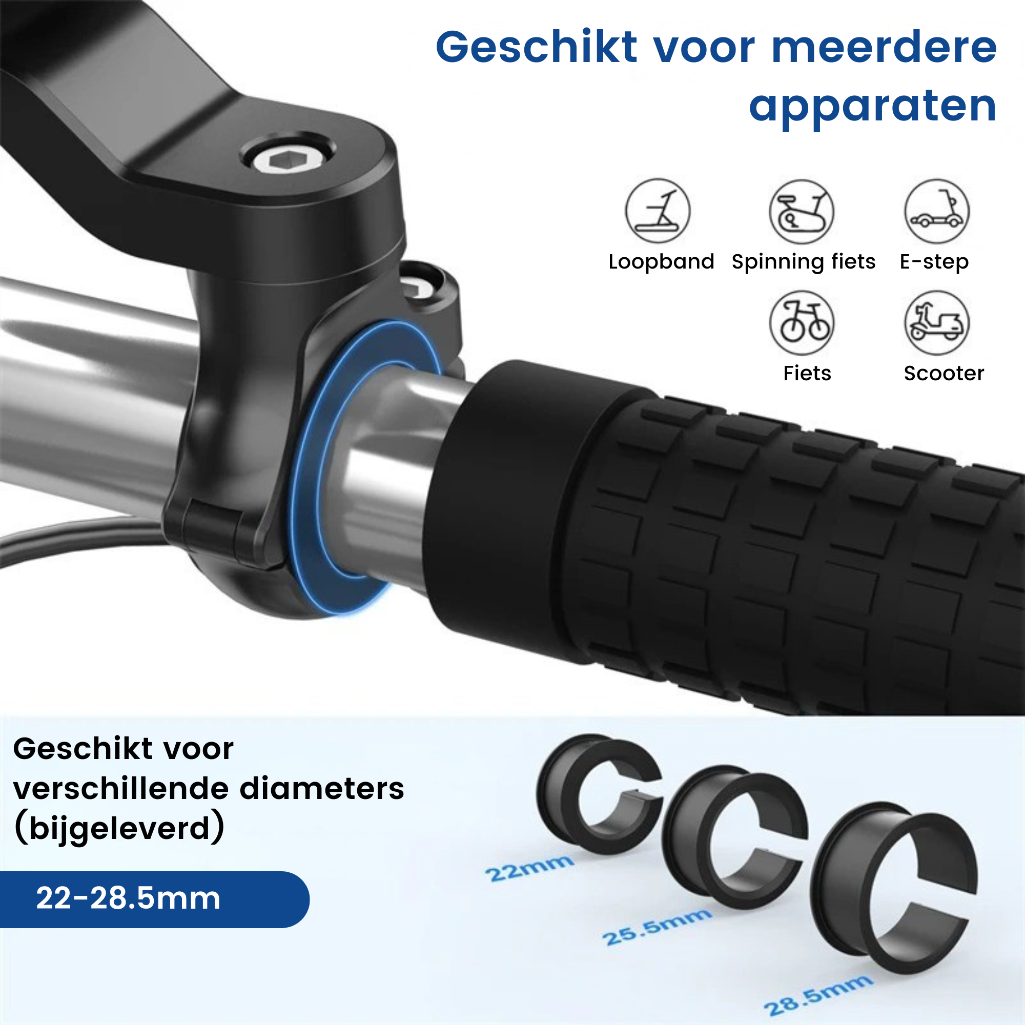 Deluxness® Telefoonhouder Fiets / Motor Waterdicht - Gsm Houder Fiets - Accessoires - Fiets Telefoonhouder - Fietshouder - Ook voor scooter & motor - 5.000 mAh Powerbank - Afbeelding 5
